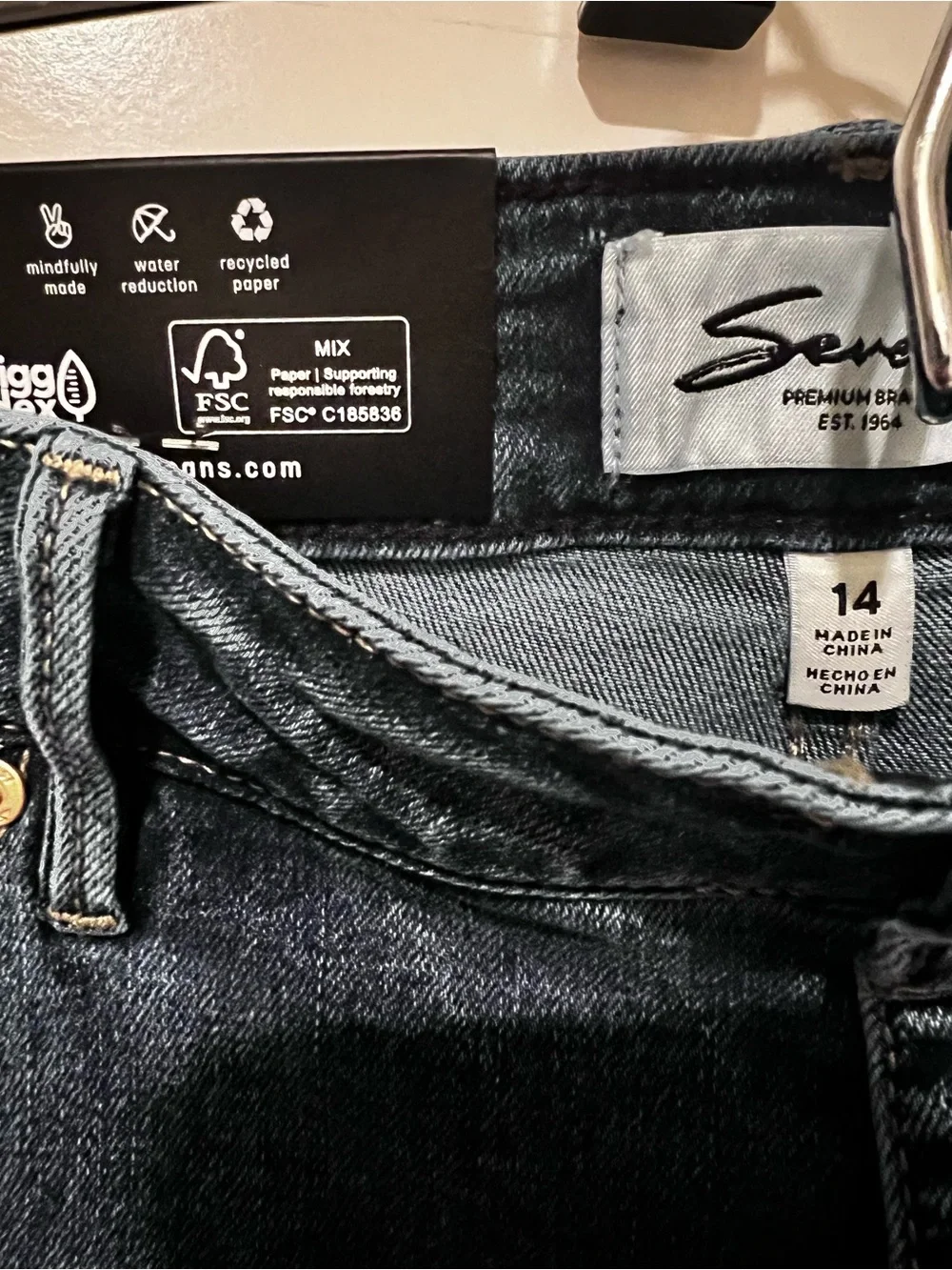 Seven7 Bella Wide Leg Jeans - Dark Blue NWT
